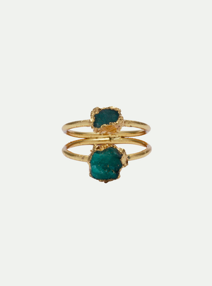 ANILLO DOBLE ESMERALDA