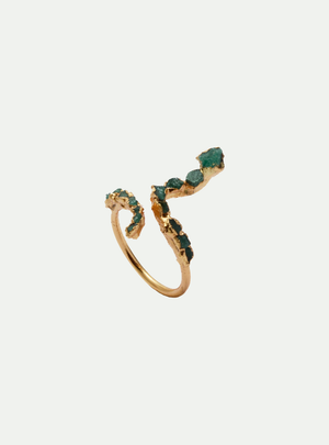 ANILLO SNAKE ESMERALDA