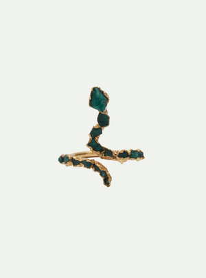 ANILLO SNAKE ESMERALDA - Lena Joyas