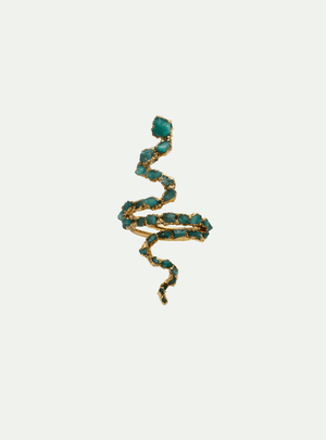 ANILLO SNAKE LARGO ESMERALDA - Lena Joyas